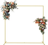 Gold Wedding Arch Square Metal Backdrop Stand