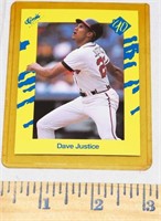 1990 CLASSIC #T97 DAVE JUSTICE BASEBALL CARD