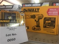 Dewalt Cordless 20V Lithium Drill w/Bit Set