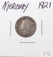 Coin 1921 United States Mercury Dime in Very Good