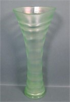 Fenton Florentine Green Rings Vase