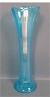 Fenton Celeste Blue Wide Panel 11" Vase