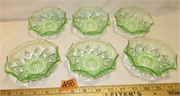 Hazel Atlas Diamond Arch Berry Glass Bowls - 6