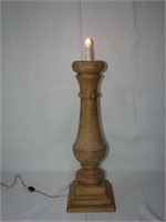 Vintage large heavy candle lamp 26"