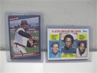 Topps Batting Leaders/ Reggie Jackson Cards