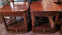 PAIR OF 1 DRAWER END TABLES