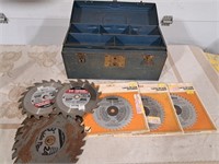 Tool box and saw blades