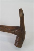 Antique Snakehead Carved Walking Stick