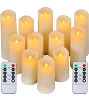 ($62) crowm Flickering Flameless Candles with