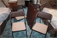 CARD TABLE W/ 4 CHAIRS