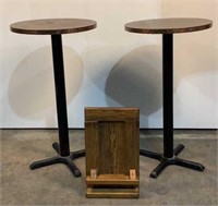 (2) Round High Top Tables & Wall Mount