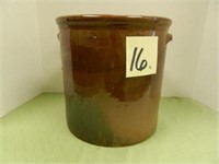 Peoria Pottery 4 Gal. Crock w/ Molded Handles