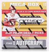 2021 Prizm Draft Picks Mega Box w/ 1 Autograph