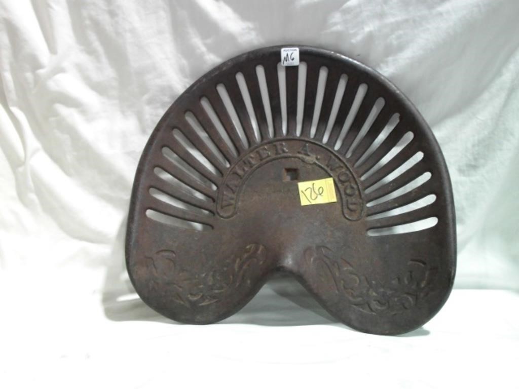 WALTER A. WOOD CAST IRON TRACTOR SEAT