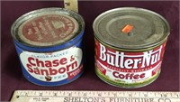 2 Vintage Coffee Cans