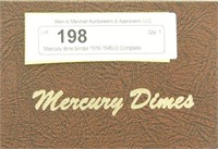 Mercury dime binder 1916-1945-D Complete