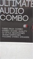 New Audio Combo Headphones, Earbuds,& Folding