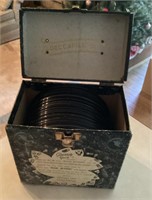 Record case with 45s