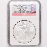 2013-(S) Silver Eagle NGC MS70