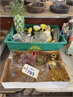 (2) boxes collectible glassware