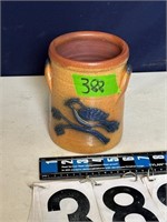 Bluebird Clayville stoneware jar 7”