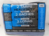 2-Pack Heavy Duty Tarps 12' x 15'