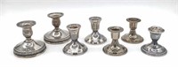 Five Weighted Sterling Candlesticks