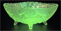 Imperlux Crystal Footed Bowl Uv Reactive Under