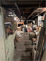 CONTENTS OF CRAWL SPACE IN BASEMENT INCLUDING