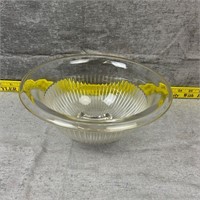 Vintage Clear Ribbed Glass Mixing Bowl