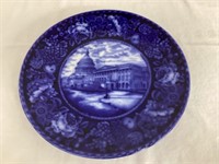 Flow Blue United States Capitol Washington Plate