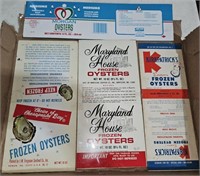 4 UNROLLED OYSTER CANS