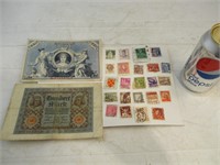 2 billets de 100 marks allemand 1908 et 1920