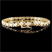 1ct Diamond Bracelet in 14K Yellow Gold