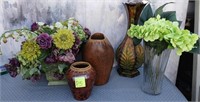 11 - LOT OF VASES & FAUX FLOWERS (P5)