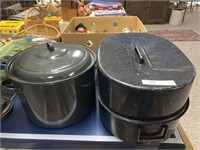 Enamelware Roaster with Canner