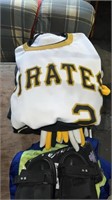 Assortment of pirates jerseys and gear, size 10