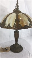 Vintage Slag Glass Lamp
