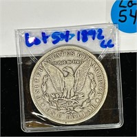 1892 - CC  Morgan Silver $ CARSON CITY  Coin