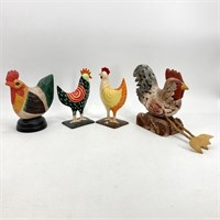 Tray- Pier 1 Metal Roosters & Wooden Roosters