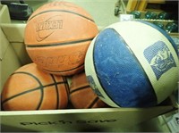 (4) Basketballs & Equipment Bag