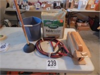 Jumper Cables, Yard Seeds, Patch Kit, Bucket,