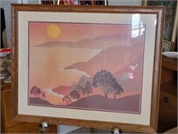 T.C. Wood Framed Lithograph
