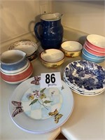 Some Hand-painted Italian Plates and Bowls