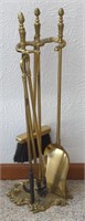 Heavy Brass Style Fire Tools