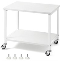 2TIER TABLE STAND WITH WHEEL BASE 20 x 20IN