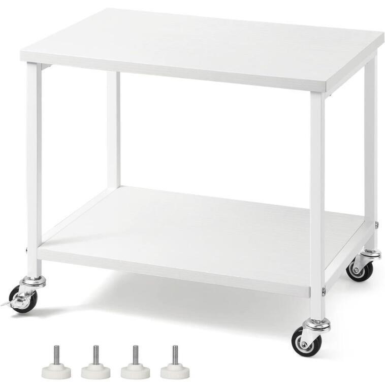 2TIER TABLE STAND WITH WHEEL BASE 20 x 20IN