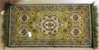 PRE-WW2 SMALL PATTERNED RUG 36x18