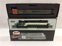 Lot of 3 HO Scale Locomotives in Boxes