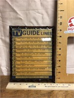 TV guide lines wall hanging